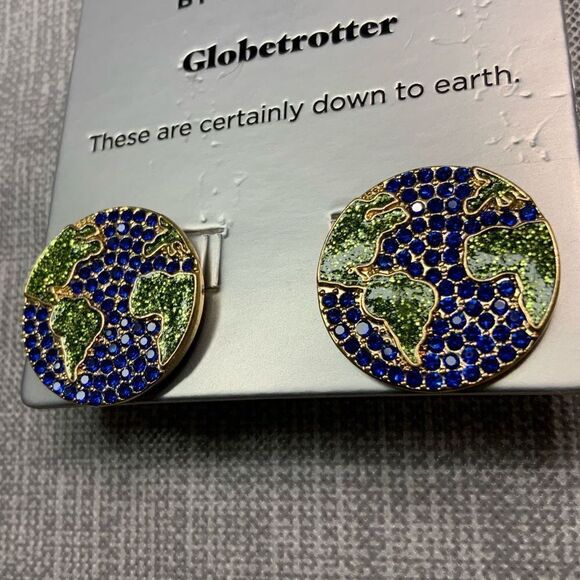 SugarFix By Baublebar Globetrotter Earrings Post Back Gold Tone Studs - Picture 4 of 11